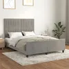 Image de vidaXL Bedframe zonder matras 140x200 cm fluweel lichtgrijs3125879