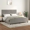 Image de vidaXL Bedframe zonder matras 160x200 cm fluweel lichtgrijs3125885