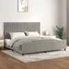 Image de vidaXL Bedframe zonder matras 200x200 cm fluweel lichtgrijs3125897
