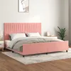 Image de vidaXL Bedframe met hoofdeinde fluweel roze 200x200 cm3125902