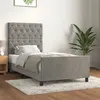 Image de vidaXL Bedframe zonder matras 80x200 cm fluweel lichtgrijs3125904