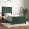 Image de vidaXL Bedframe zonder matras 80x200 cm fluweel donkergroen3125907