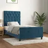 Image de vidaXL Bedframe zonder matras 80x200 cm fluweel donkerblauw3125908