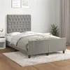 Image de vidaXL Bedframe zonder matras 120x200 cm fluweel lichtgrijs3125928