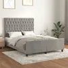 Image de vidaXL Bedframe zonder matras 140x190 cm fluweel lichtgrijs3125934