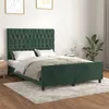 Image de vidaXL Bedframe zonder matras 140x200 cm fluweel donkergroen3125943