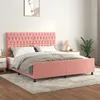 Image de vidaXL Bedframe met hoofdeinde fluweel roze 180x200 cm3125957