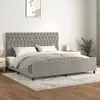 Image de vidaXL Bedframe zonder matras 200x200 cm fluweel lichtgrijs3125958