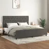 Image de vidaXL Bedframe zonder matras 200x200 cm fluweel donkergrijs3125959