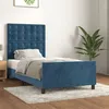 Image de vidaXL Bedframe zonder matras 80x200 cm fluweel donkerblauw3125969