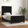 Image de Cadre de lit sans matelas noir 90x190 cm velours
