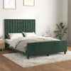 Image de vidaXL Bedframe zonder matras 140x190 cm fluweel donkergroen3125998
