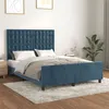 Image de vidaXL Bedframe zonder matras 140x190 cm fluweel donkerblauw3125999