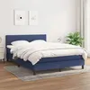 Image de vidaXL Boxspring met matras stof blauw 140x190 cm3139895