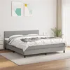 Image de vidaXL Boxspring met matras stof lichtgrijs 160x200 cm3139905