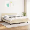 Image de vidaXL Boxspring met matras stof cràmekleurig 180x200 cm3139918