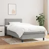 Image de vidaXL Boxspring met matras stof lichtgrijs 90x200 cm3139945