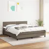 Image de vidaXL Boxspring met matras stof taupe 180x200 cm3139997