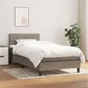 Image de vidaXL Boxspring met matras stof taupe 90x190 cm3140021