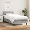 Image de vidaXL Boxspring met matras stof lichtgrijs 90x200 cm3140025