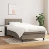 Image de vidaXL Boxspring met matras stof taupe 100x200 cm3140037