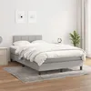 Image de vidaXL Boxspring met matras stof lichtgrijs 120x200 cm3140041