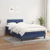 Image de vidaXL Boxspring met matras stof blauw 120x200 cm3140047