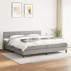 Image de vidaXL Boxspring met matras stof lichtgrijs 200x200 cm3140081