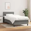 Image de vidaXL Boxspring met matras stof donkergrijs 100x200 cm3140114