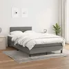 Image de vidaXL Boxspring met matras stof donkergrijs 120x200 cm3140122