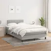 Image de vidaXL Boxspring met matras stof lichtgrijs 120x200 cm3140201