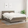 Image de vidaXL Boxspring met matras stof taupe 140x190 cm3140213