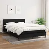 Image de vidaXL Boxspring met matras stof zwart 140x200 cm 3140219
