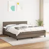 Image de vidaXL Boxspring met matras stof taupe 180x200 cm3140237