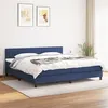 Image de vidaXL Boxspring met matras stof blauw 200x200 cm3140247