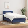 Image de vidaXL Boxspring met matras stof blauw 90x200 cm3140271
