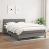 Image de vidaXL Boxspring met matras stof donkergrijs 140x200 cm3140298