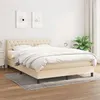 Image de vidaXL Boxspring met matras stof cràmekleurig 140x200 cm3140302