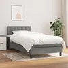 Image de vidaXL Boxspring met matras stof donkergrijs 100x200 cm3140354