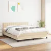 Image de vidaXL Boxspring met matras stof cràmekleurig 160x200 cm3140390