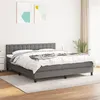 Image de vidaXL Boxspring met matras stof donkergrijs 180x200 cm3140394
