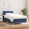 Image de vidaXL Boxspring met matras stof blauw 80x200 cm3140415
