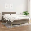 Image de vidaXL Boxspring met matras stof taupe 140x200 cm3140461