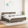 Image de vidaXL Boxspring met matras stof taupe 180x200 cm3140557