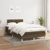 Image de vidaXL Boxspring met matras stof donkerbruin 120x200 cm3140604