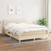 Image de vidaXL Boxspring met matras stof cràmekleurig 140x200 cm3140622