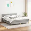 Image de vidaXL Boxspring met matras stof lichtgrijs 180x200 cm3140633