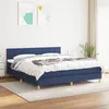 Image de vidaXL Boxspring met matras stof blauw 180x200 cm3140639