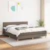 Image de vidaXL Boxspring met matras stof taupe 180x200 cm3140717