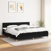 Image de vidaXL Boxspring met matras stof zwart 200x200 cm3140723